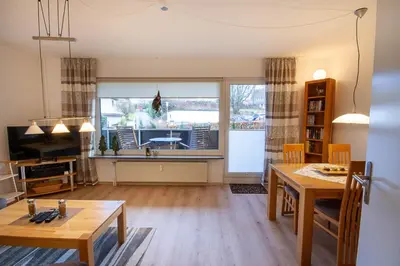 Küche/Küchenzeile in der Unterkunft Ferienwohnung Marit mit Balkon