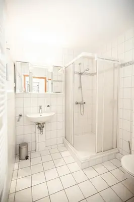 Ein Badezimmer in der Unterkunft Apartment Hohe Tannen mit Schwimmbad & Sauna
