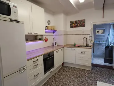 Küche/Küchenzeile in der Unterkunft Ferienhaus Max Schmeling