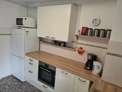 Küche/Küchenzeile in der Unterkunft Ferienhaus Max Schmeling