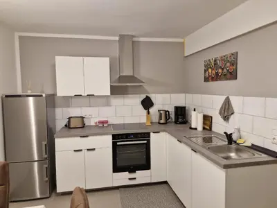 Küche/Küchenzeile in der Unterkunft Monteurzimmer Goslar
