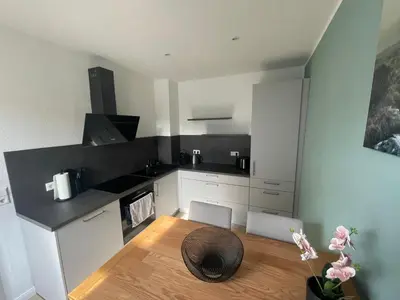 Küche/Küchenzeile in der Unterkunft Cottage Cozy Gästehaus