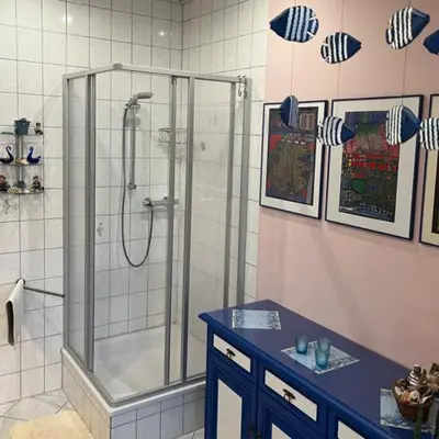 Ein Badezimmer in der Unterkunft Harz und Gemütlich