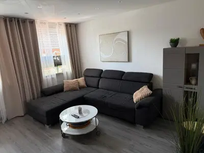 Ein Sitzbereich in der Unterkunft Ferienwohnung im Harz 2