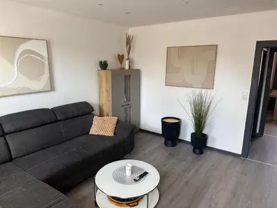 Ein Sitzbereich in der Unterkunft Ferienwohnung im Harz 2