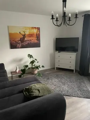 Ein Sitzbereich in der Unterkunft Ferienwohnung Appartement am Wildpark Bad Harzburg