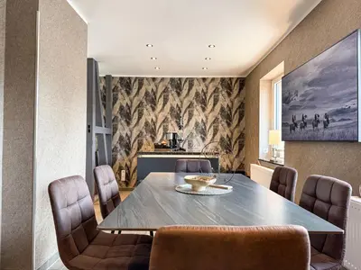 Ein Sitzbereich in der Unterkunft WILD&COZY Ferienhaus mit 160m2, Garage und 2 Bäder