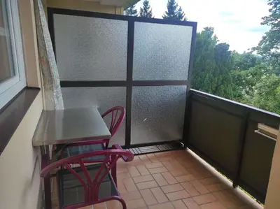 Ein Balkon oder eine Terrasse in der Unterkunft Ferienwohnung Schüler - Wolke 1