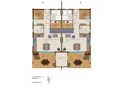 Grundriss der Unterkunft Mountain Forest Chalet Comfort 3