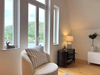 Ein Sitzbereich in der Unterkunft HyggeLiving - NEU - LUXUS - Villa - Bergblick - 3 Balkone - Parken - 100qm