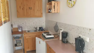 Küche/Küchenzeile in der Unterkunft Erholungsoase am Rand des Harzes - Apartment