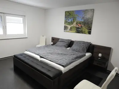 Ein Bett oder Betten in einem Zimmer der Unterkunft Ferienwohnung Am Fischerhof 10a Wernigerode