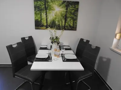 Ein Sitzbereich in der Unterkunft Ferienwohnung Am Fischerhof 10a Wernigerode