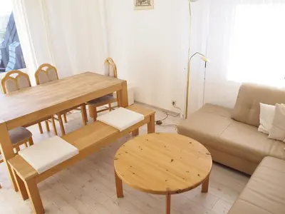 Ein Sitzbereich in der Unterkunft Ferienwohnung Schimmer