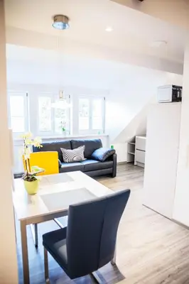Ein Sitzbereich in der Unterkunft Altstadt Appartements Goslar