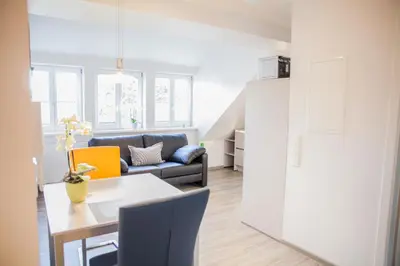 Ein Sitzbereich in der Unterkunft Altstadt Appartements Goslar