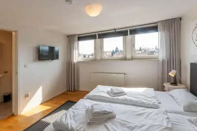 Ein Bett oder Betten in einem Zimmer der Unterkunft Ferienhaus Malte