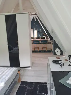 Ein Bett oder Betten in einem Zimmer der Unterkunft DESIGN-LOFT Brockenblick -Netflix-Smart TV-WLAN-Wallbox-Kaffeevollautomat-Balkon- Panoramaaussicht-Getränke-Pizza-Snacks