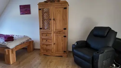 Ein Sitzbereich in der Unterkunft HarzRitter Stübchen