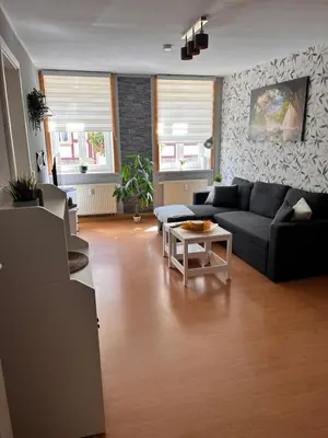 Ein Sitzbereich in der Unterkunft Ferienwohnung auf dem Löperhof in der Altstadt