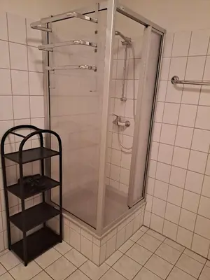 Ein Badezimmer in der Unterkunft Ferienwohnung An der Wurmbergseilbahn