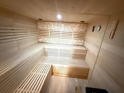 Ein Badezimmer in der Unterkunft Sauna & relaxation in the Harz forest