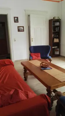 Ein Sitzbereich in der Unterkunft Heine Apartment-Friedegerns Fewo