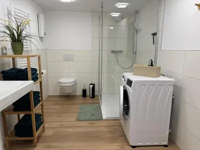 Ein Badezimmer in der Unterkunft Ferienwohnung Hexenruhe