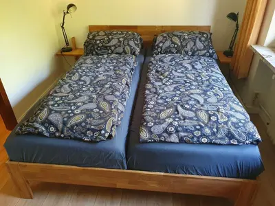 Ein Bett oder Betten in einem Zimmer der Unterkunft Fewo Falkennest