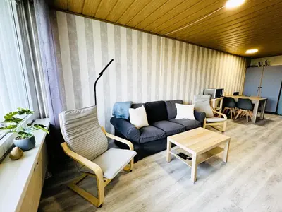 Ein Sitzbereich in der Unterkunft FeWo Hochwald Hahnenklee