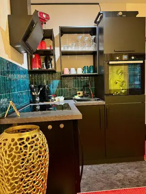 Küche/Küchenzeile in der Unterkunft Harztastisch Ferienwohnung