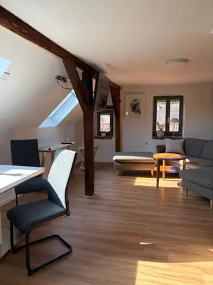 Ein Sitzbereich in der Unterkunft Quartier Alte Werkstatt
