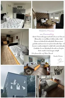Ein Bett oder Betten in einem Zimmer der Unterkunft Fewo Möösini am Kanonenberg