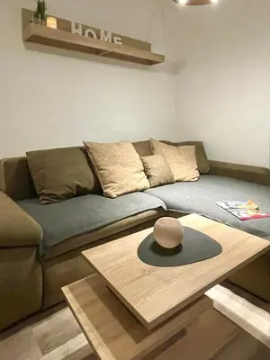 Ein Sitzbereich in der Unterkunft FitNest, im Harz, Sauna, Bad Sachsa beim Ravensberg