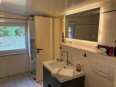 Ein Badezimmer in der Unterkunft Kuschelecke