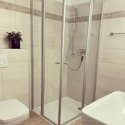 Ein Badezimmer in der Unterkunft Berg-Quartier