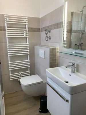Ein Badezimmer in der Unterkunft 