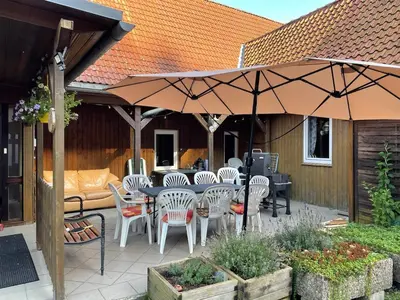 Ein Patio oder anderer Außenbereich in der Unterkunft Altes Haus, Untere Etage
