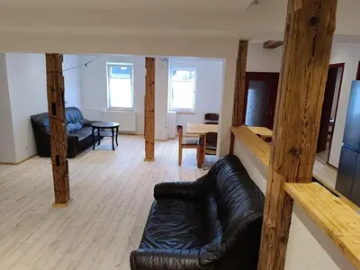 Ein Sitzbereich in der Unterkunft Altes Haus, Untere Etage