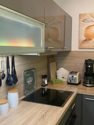 Küche/Küchenzeile in der Unterkunft Luxus Ferienwohnung Traumblick Hahnenklee 4Sterne DTV