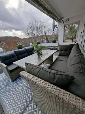 Ein Sitzbereich in der Unterkunft Bergliebe 13 mit großer Terrasse, Tiefgarage & Lift