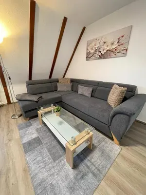 Ein Sitzbereich in der Unterkunft HarzRoots A mit Garage