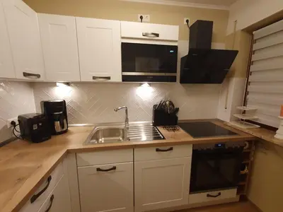 Küche/Küchenzeile in der Unterkunft CM Harz-Appartement