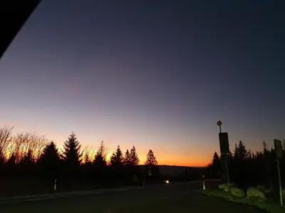 Blick auf den Sonnenuntergang/Sonnenaufgang von der Ferienwohnung aus oder aus der Nähe