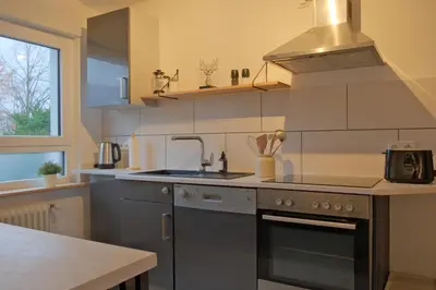 Küche/Küchenzeile in der Unterkunft Ferienwohnung Steinberg