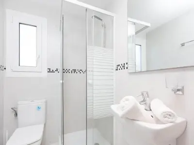 Ein Badezimmer in der Unterkunft Ferienhäuser, Torfhaus Harz