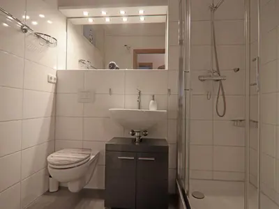Ein Badezimmer in der Unterkunft Wohnung in Braunlage nahe Wurmberg Skilift