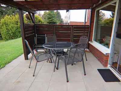 Ein Balkon oder eine Terrasse in der Unterkunft Wohnung in Braunlage nahe Wurmberg Skilift