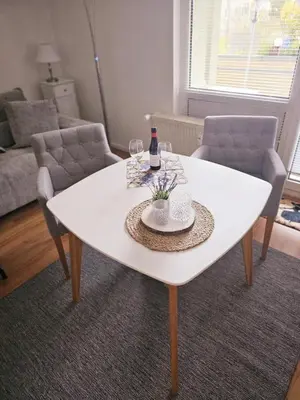 Ein Sitzbereich in der Unterkunft Ferienwohnung Harzgefühl