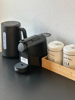 Kaffee-/Teezubehör in der Unterkunft Ferienwohnung Mauerperle